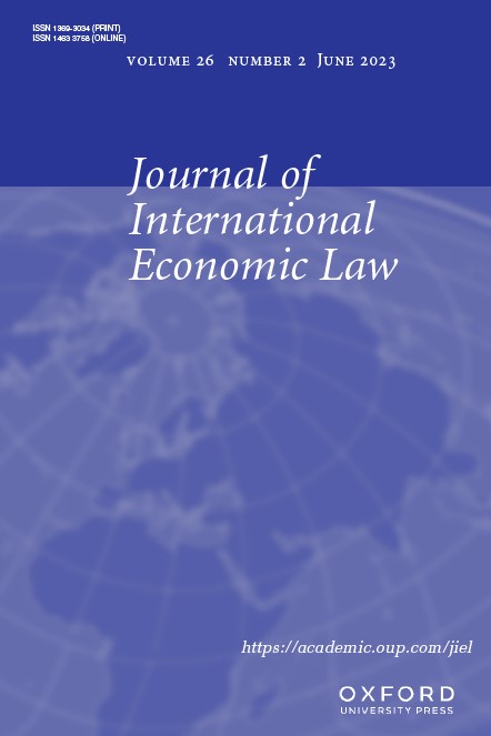 Risk, Reward and Resilience — Journal of International Economic Law cover