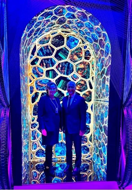 Anthea Roberts and Australia's Ambassador to the UAE, Ridwaan Jadwat